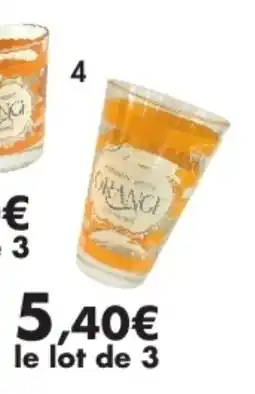E.Leclerc Lot de 3 verres season en verre, 3 décors différents offre