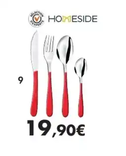 E.Leclerc Ménagère 24 pièces margaux rouge en inox offre