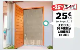 Centrakor Le rideau de porte à lanières en jute offre