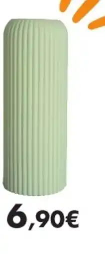 E.Leclerc Vase stripes jaune ou rose en verre offre
