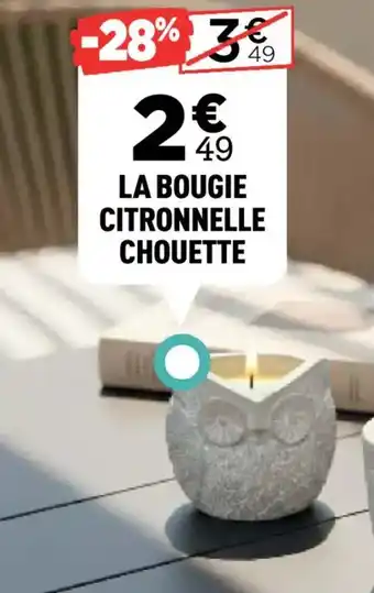 Centrakor La bougie citronnelle chouette offre