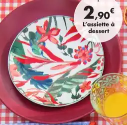E.Leclerc Assiette à dessert eglantine en porcelaine offre
