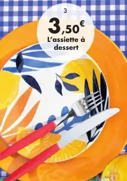 E.Leclerc Assiette à dessert citrus en grès offre