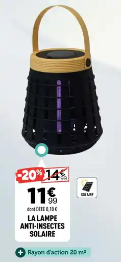Centrakor La lampe anti-insectes solaire offre