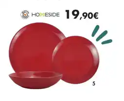 E.Leclerc Service 18 pièces rouge en grès offre