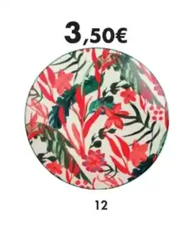 E.Leclerc Assiette plate eglantine en porcelaine offre