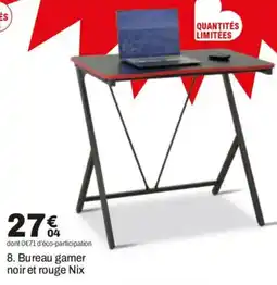 BUT Bureau gamer noir et rouge Nix offre