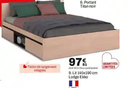 BUT Lit 140x190 cm Lodge Ekko offre