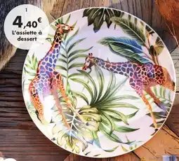 E.Leclerc Assiette à dessert savana 6 décors différents disponibles en porcelaine offre