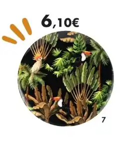 E.Leclerc Assiette plate savana 6 décors différents en porcelaine offre
