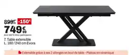 BUT Table extensible L. 160/240 cm Evora offre