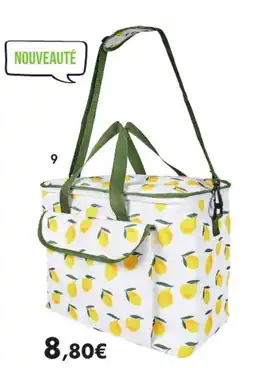 E.Leclerc Sac isotherme motif citron en polyester et aluminium offre