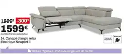 BUT Canapé d'angle relax électrique Newport III offre