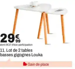 BUT Lot de 2 tables basses gigognes Louka offre