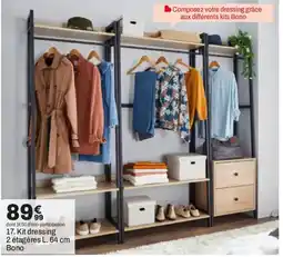 BUT Kit dressing 2 étagères L. 64 cm Bono offre