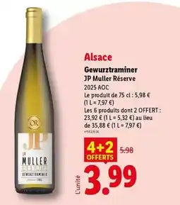 Lidl Gewurztraminer - alsace offre