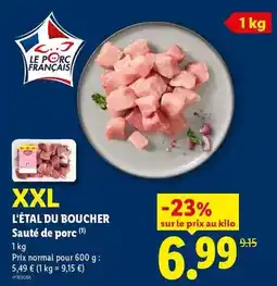 Lidl Boucher - sauté de porc offre