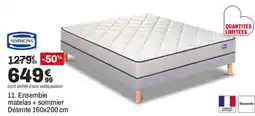 BUT SIMMONS Ensemble matelas + sommier Détente offre