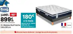 BUT SIMMONS Matelas Nuit fraîche offre