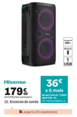 BUT HISENSE Enceinte de soirée offre