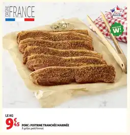 Auchan Porc poitrine tranchée marinée offre