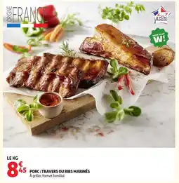 Auchan Porc travers ou ribs marinés offre