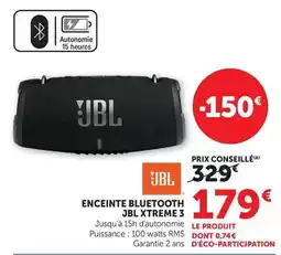 Hyper U Jbl - enceinte bluetooth xtreme 3 offre