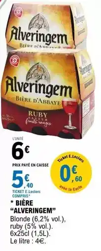 E.Leclerc Avleringem - bière offre