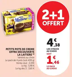 Bi1 Petits pots de creme offre decouverte la laitiere offre