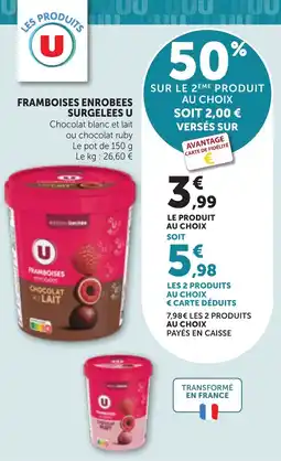 Bi1 Framboises enrobees surgelees u offre