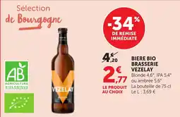 Bi1 Biere bio brasserie vezelay offre