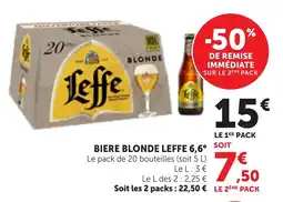 Bi1 Biere blonde leffe 6,6° offre