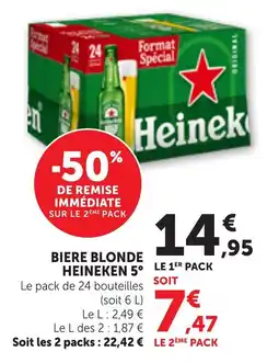 Bi1 Biere blonde heineken 5° offre