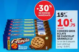Bi1 Cookies gros eclats de chocolat granola lu offre