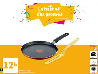Auchan Tefal crêpière 25 cm offre
