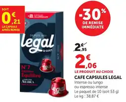 Bi1 Cafe capsules legal offre
