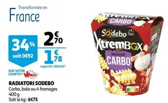 Auchan Sodebo radiatori offre