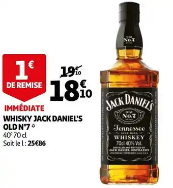 Auchan Jack daniel's whisky old n°7 offre