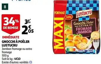 Auchan Lustucru gnocchi à poêler offre