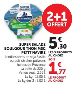 Bi1 Super salade boulgour thon msc petit navire offre
