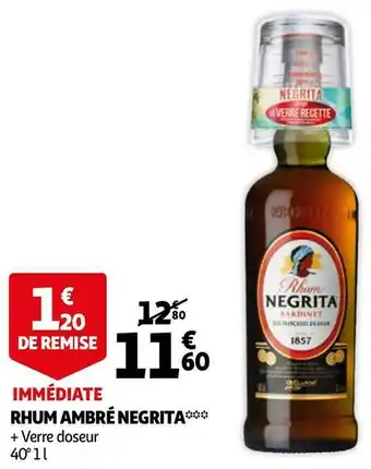 Auchan Negrita rhum ambré offre