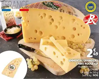 Auchan Label rouge emmental grand cru igp offre