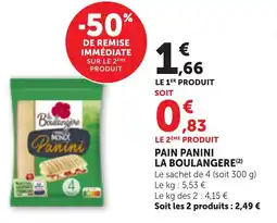Bi1 Pain panini la boulangere offre