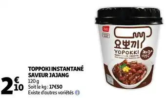 Auchan Toppoki instantané saveur jajang offre