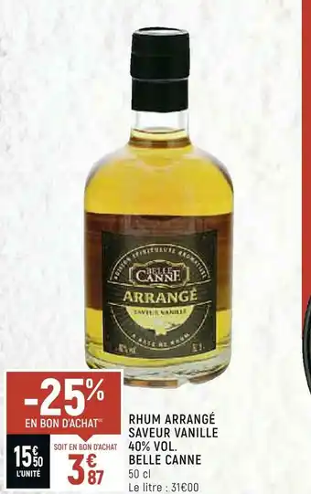 Belle canne rhum arrangé saveur vanille 40% vol.