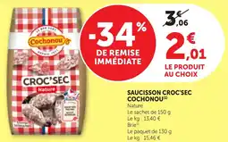 Bi1 Saucisson croc'sec cochonou offre