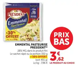 Bi1 Emmental pasteurise president offre