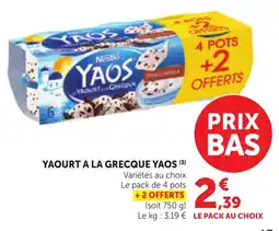 Bi1 Yaourt a la grecque yaos offre