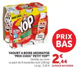 Bi1 Yaourt a boire aromatise prix choc petit yop offre