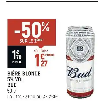 Petit Casino Bud bière blonde 5% vol. offre